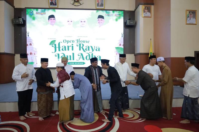 Dandim 1001/HSU-BLG Hadiri Open House Bupati HSU dalam Rangka Idul Adha