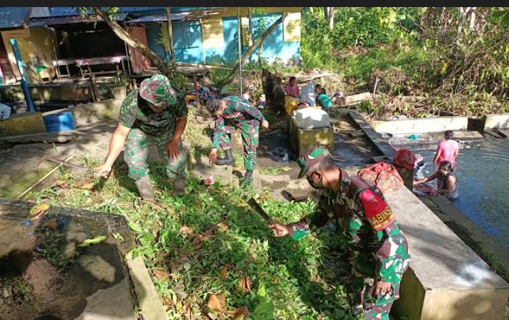 Desa Malintang Baru Jadi Fokus Karya Bakti, TNI dan Warga Bersihkan Kawasan Rawan Banjir