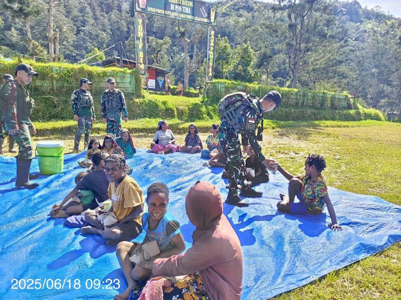 TNI AD Peduli Gizi Masyarakat: Satgas Yonif 614/RJP Laksanakan Makan Bergizi Gratis