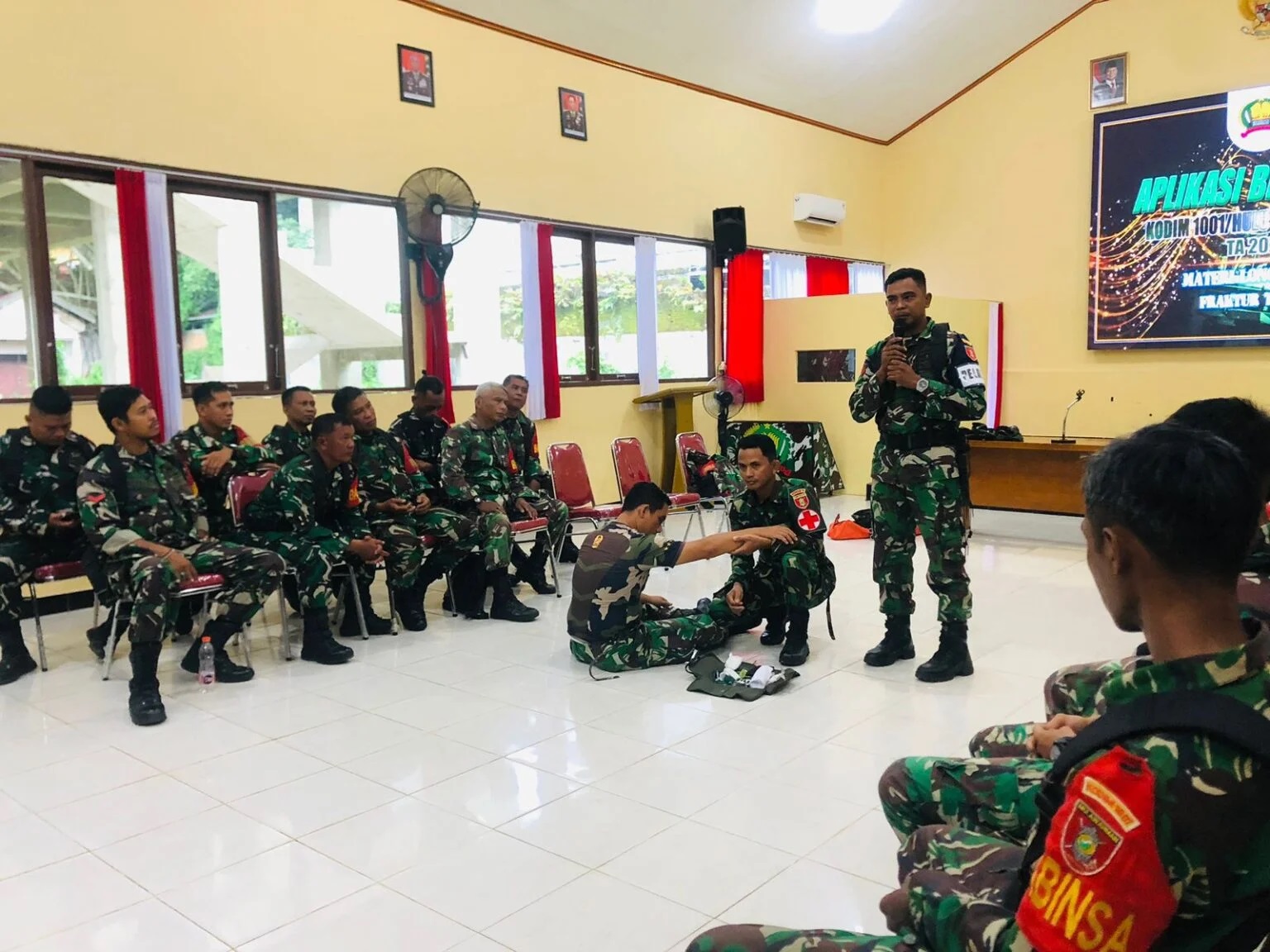 Kodim 1001/HSU-BLG Gelar Latihan Aplikasi Sistem Blok Long Malap, Agar Pertolongan Dilakukan dengan Cepat