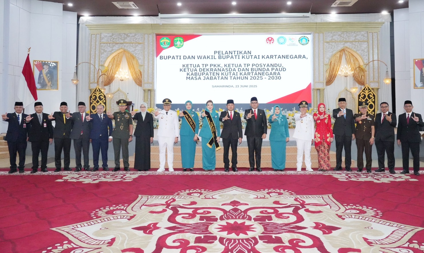 Bupati Kutai Kartanegara Aulia Rahman Basri Resmi Dilantik, Danrem 091/ASN Sampaikan Ucapan Selamat