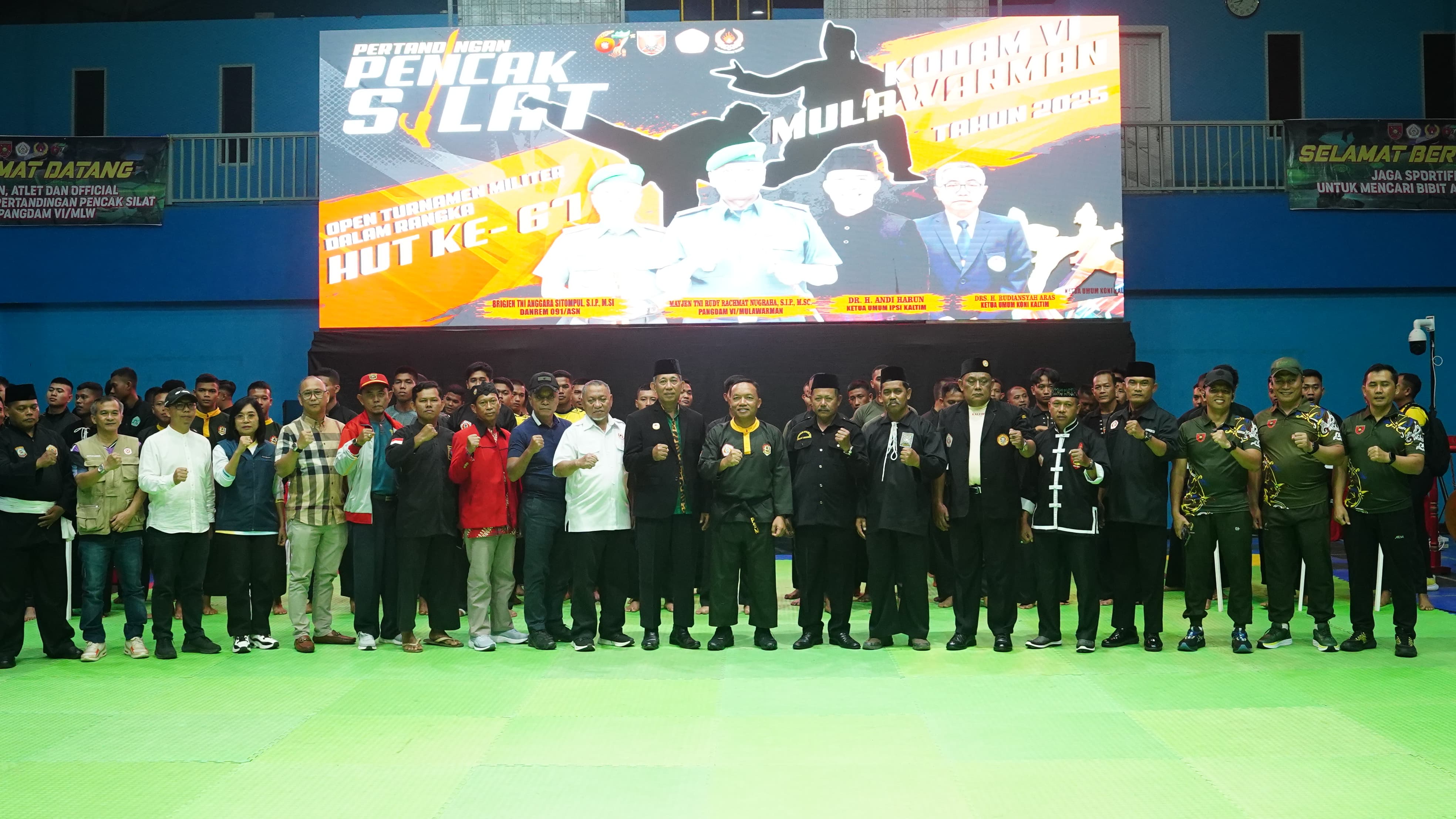 Kodam VI/Mulawarman Gelar Pencak Silat Open Turnamen Militer dalam Rangka HUT ke-67