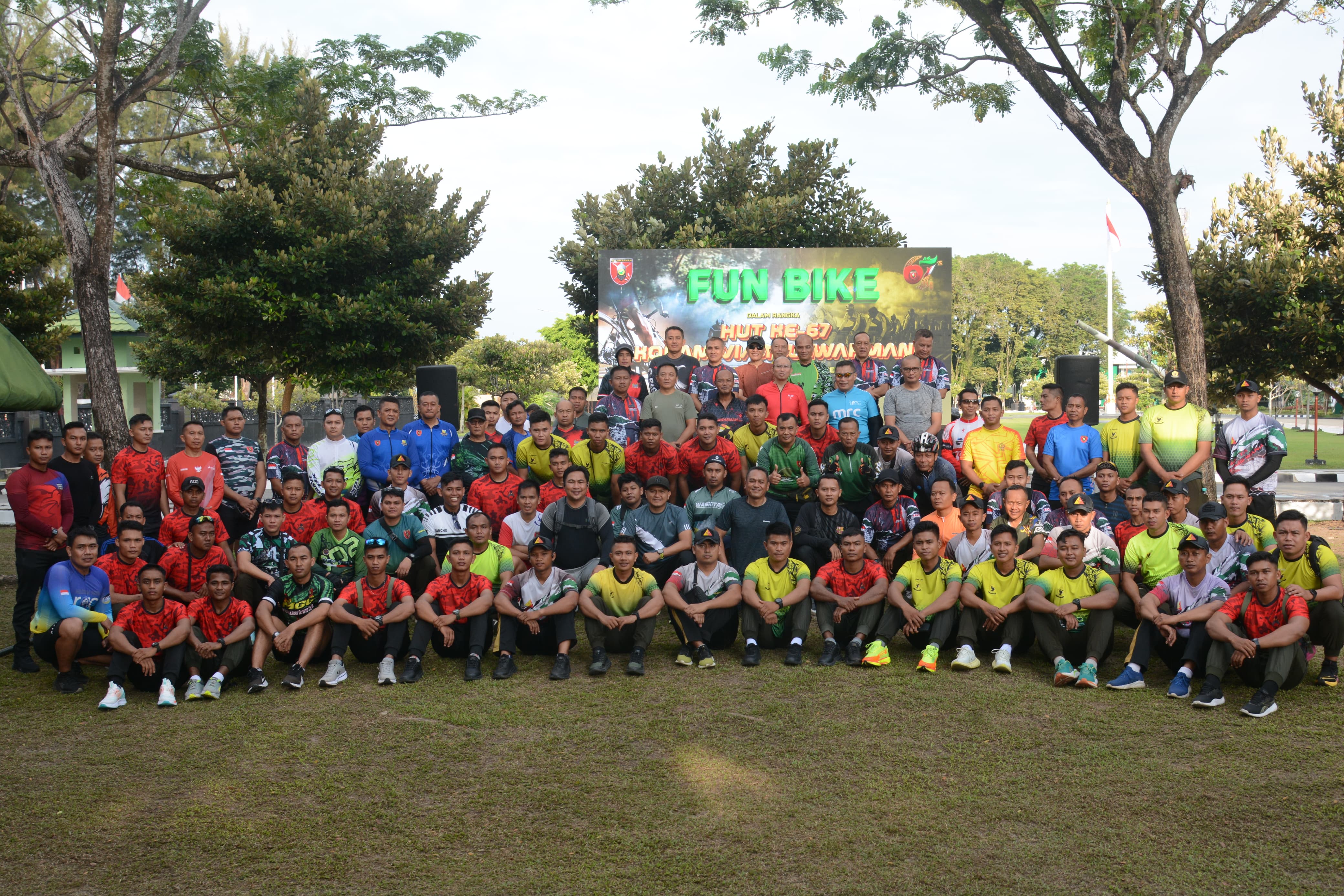 Semarak HUT ke-67 Kodam VI/Mlw, Fun Bike Penuh Semangat di Balikpapan!