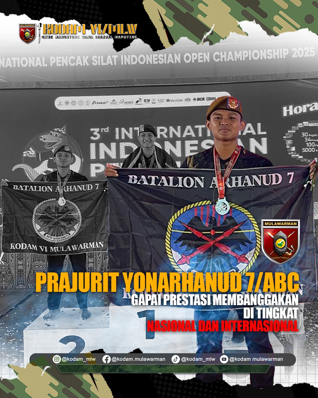 Prajurit Yonarhanud 7/ABC Gapai Prestasi Membanggakan di Tingkat Nasional dan Internasional