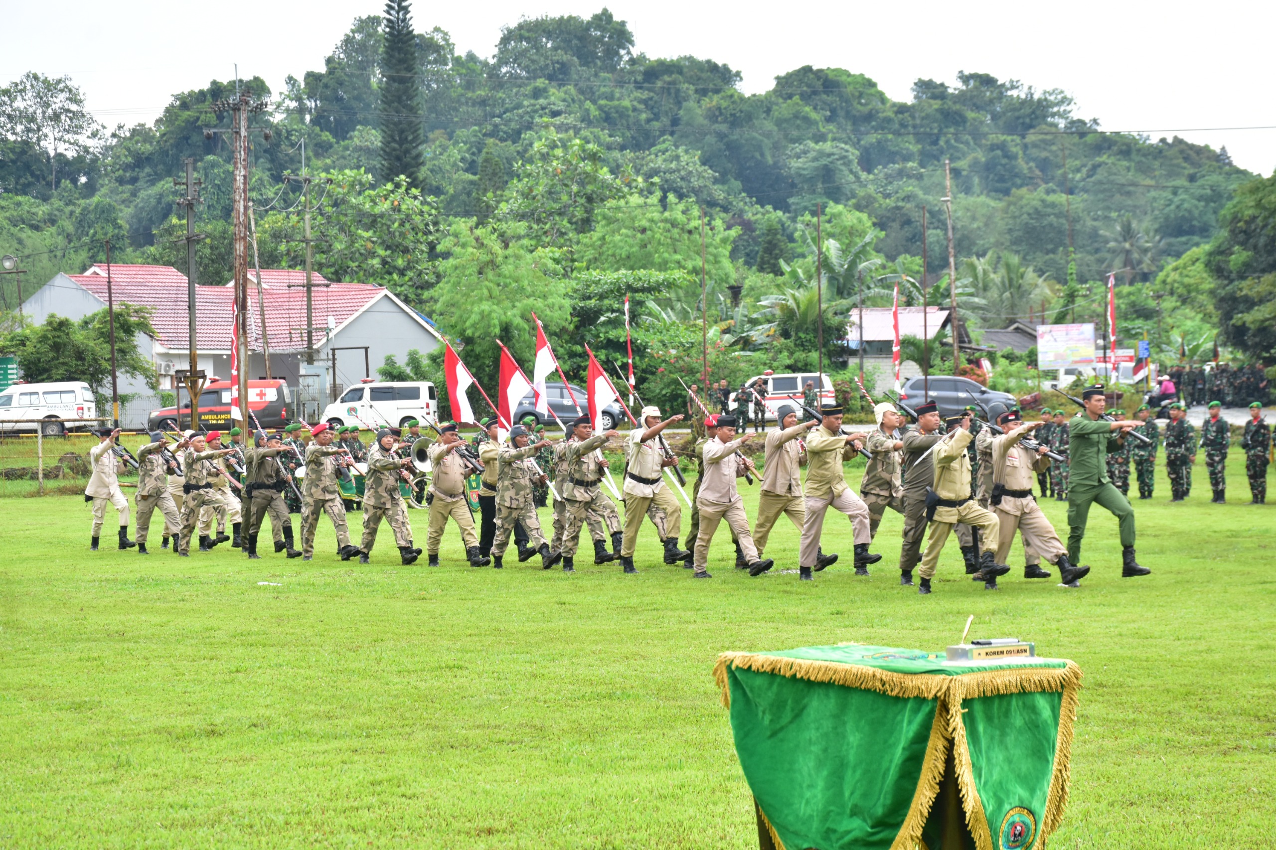 Semangat Yudha Wastu Pramuka Jaya, Hari Juang Infanteri ke-77 Diperingati di Sanga-Sanga