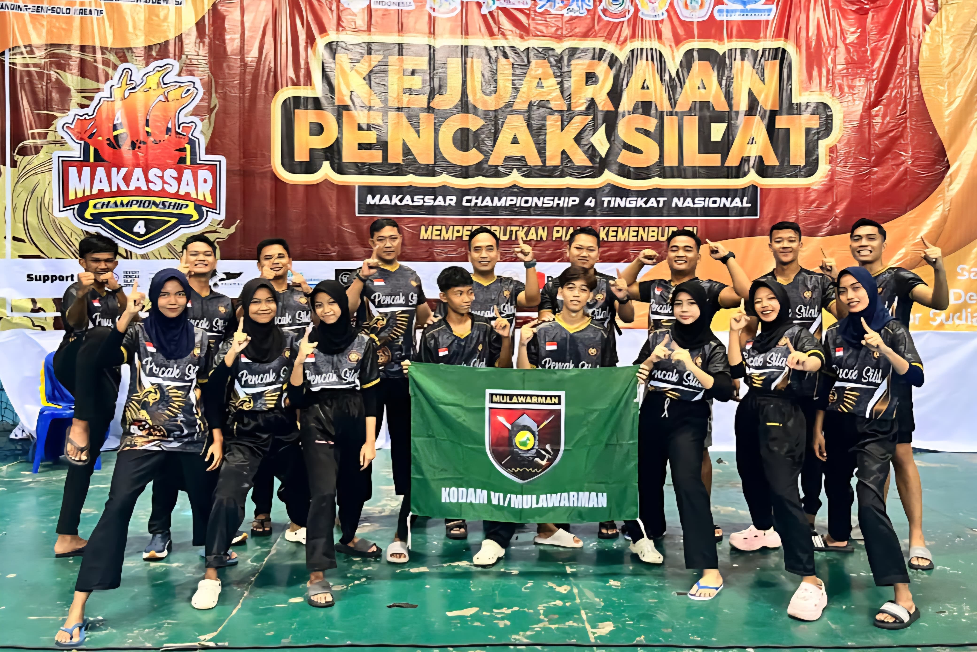 Kontingen Pencak Silat Kodam VI/Mulawarman Borong Medali di Kejurnas Makassar Championship-4 Tahun 2025