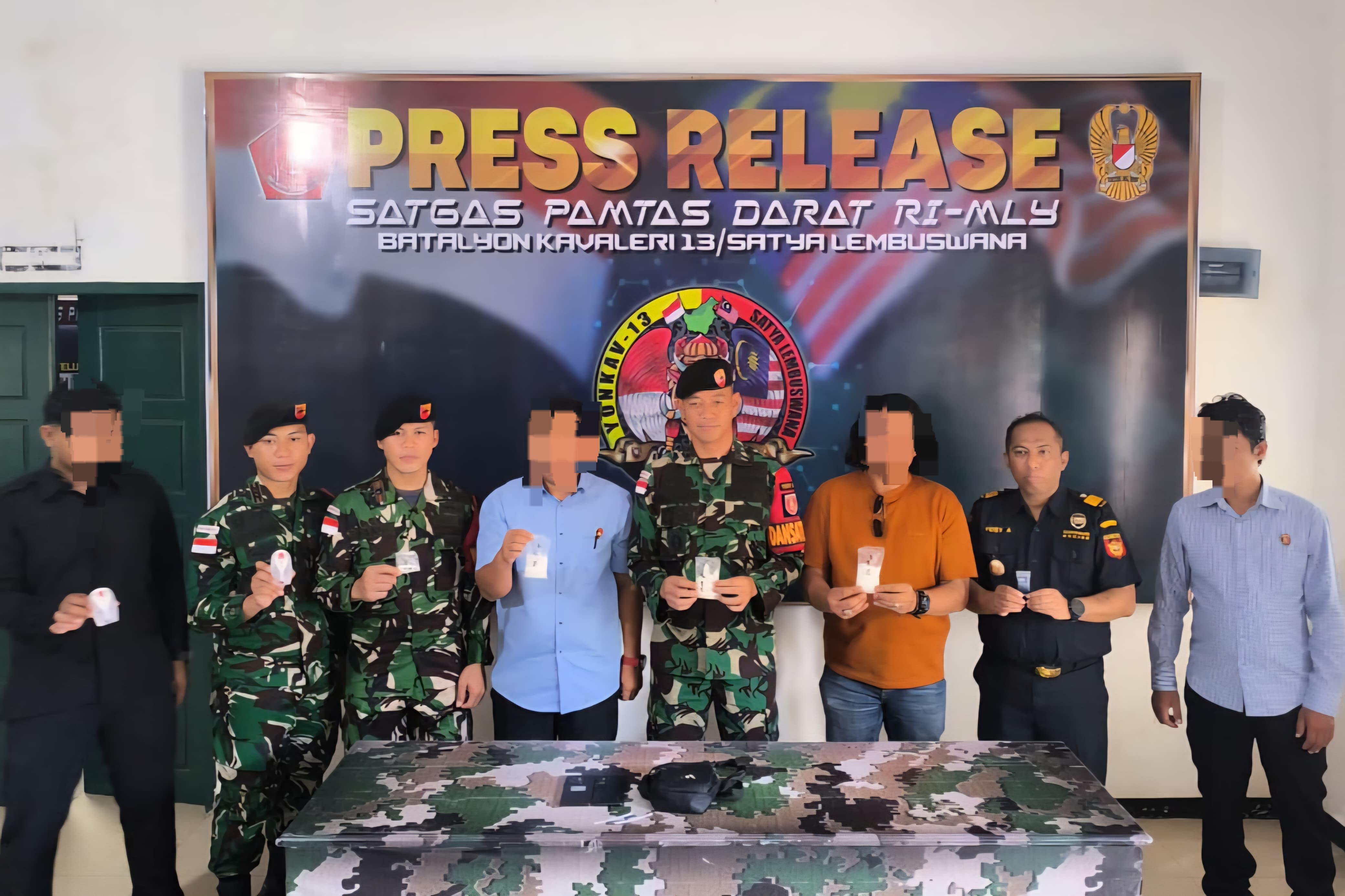 Satgas SGI Kodam VI/Mulawarman dan Satgas Pamtas RI–Malaysia Serahkan Barang Bukti Narkoba ke Polres Nunukan