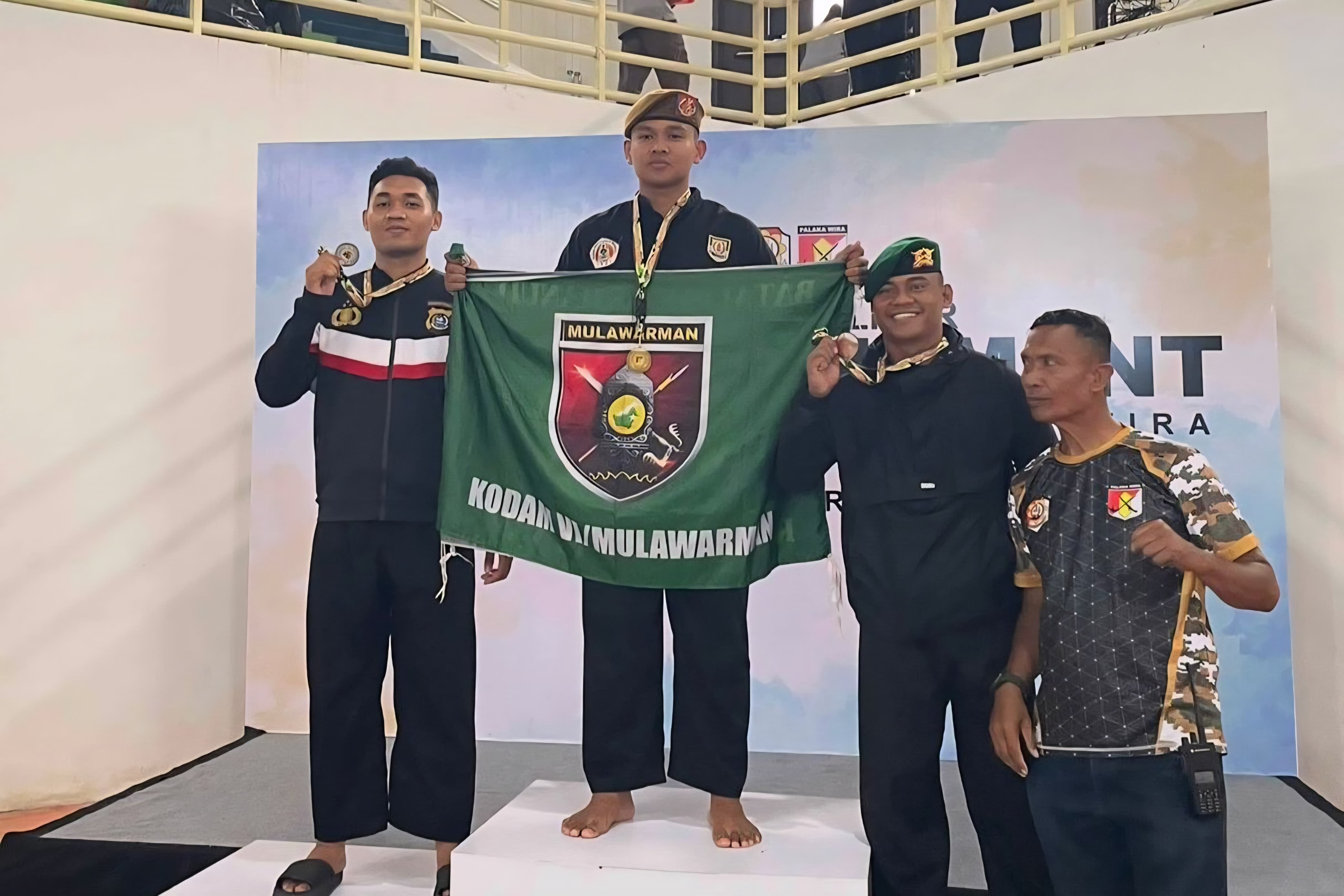 PSM (Pencak Silat Militer) Kodam VI/Mulawarman Juara Umum I Kategori TNI/Polri pada Piala Pangdam XXIII/PALAKA WIRA