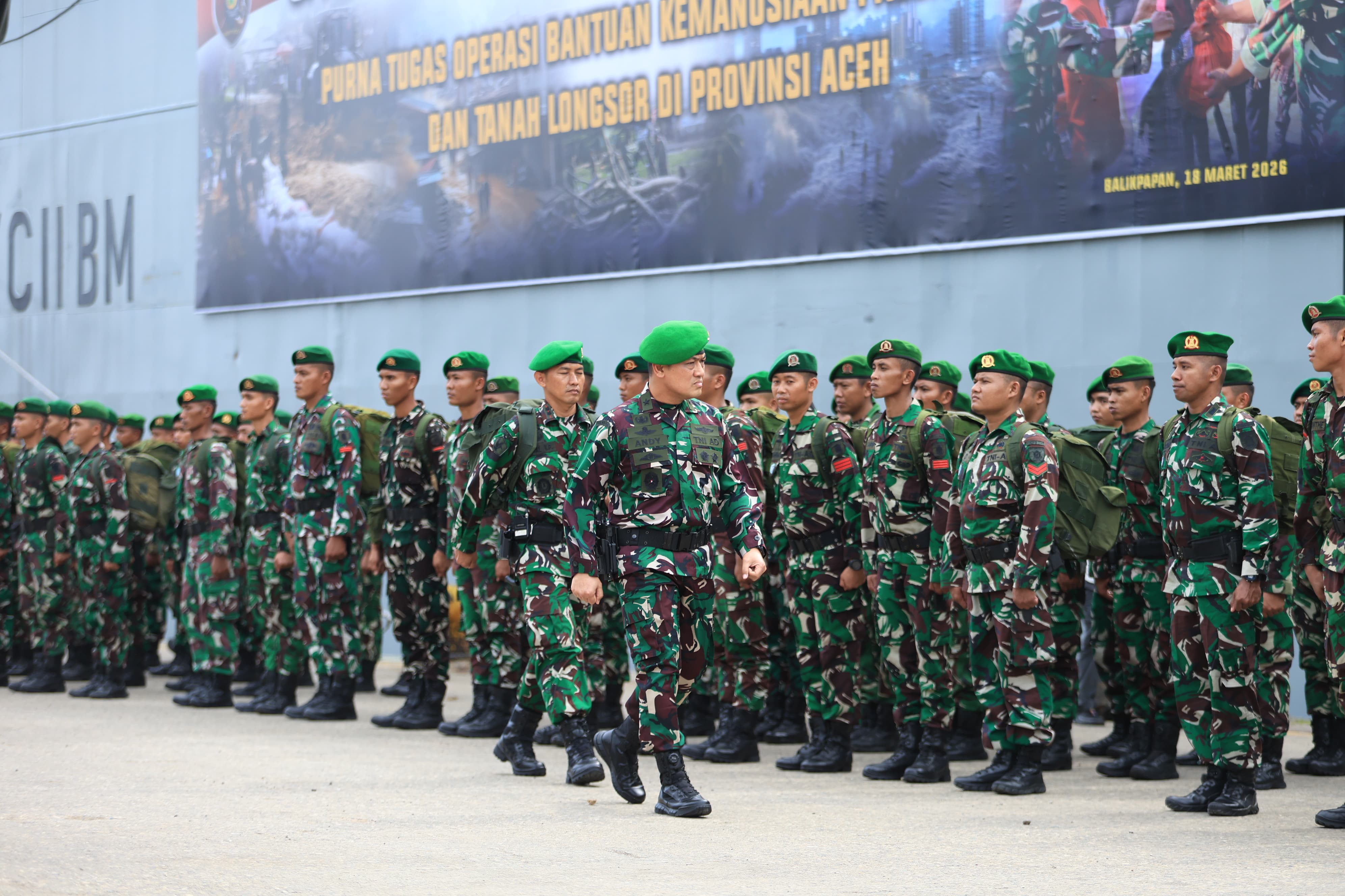 Tuntaskan Misi di Aceh, Prajurit Yonzipur 17/AD Kembali ke Satuan Dengan Kebanggaan