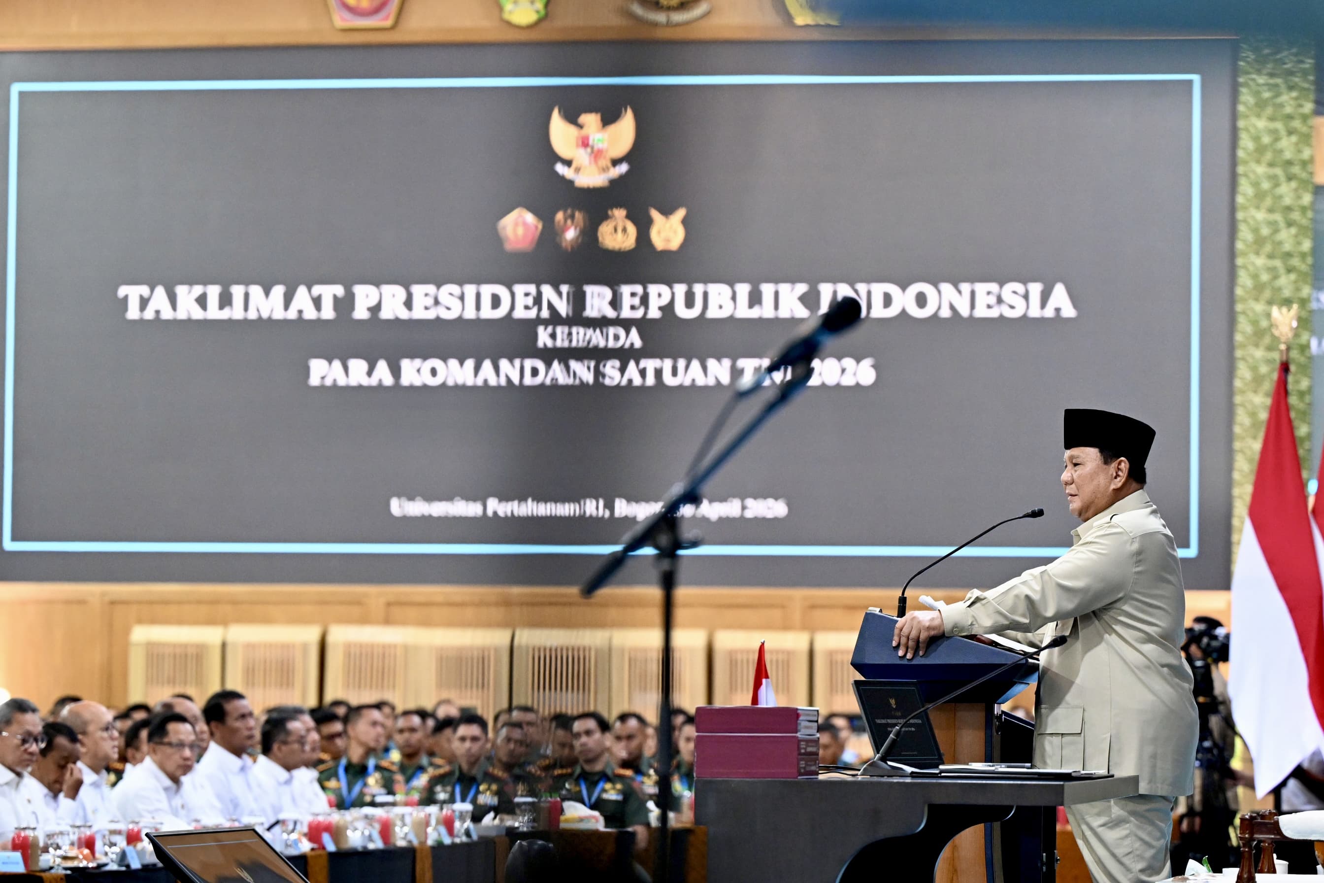 Beri Taklimat Kepada 1.500 Komandan Satuan TNI, Presiden Prabowo Kobarkan Semangat Juang dan Soliditas