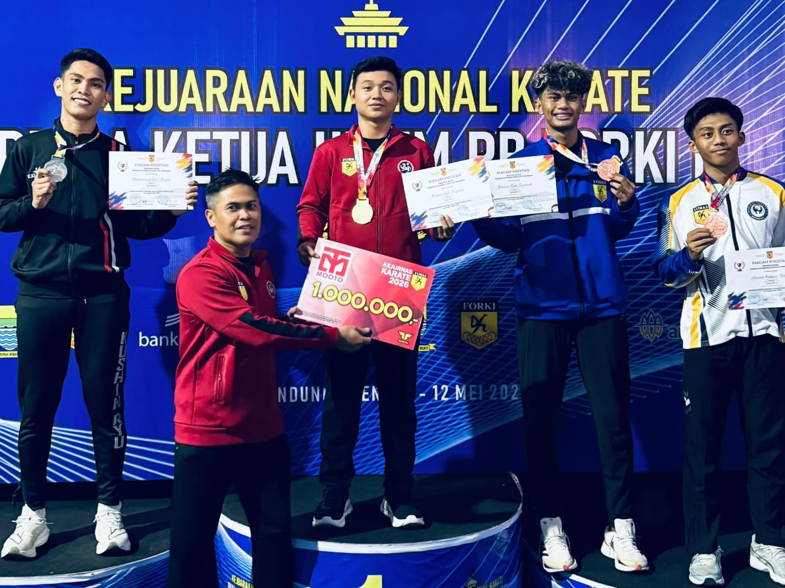 Prajurit Yonif TP 826/BTB Raih Medali Perak pada Kejurnas Karate Piala Ketua Umum PB FORKI 2026