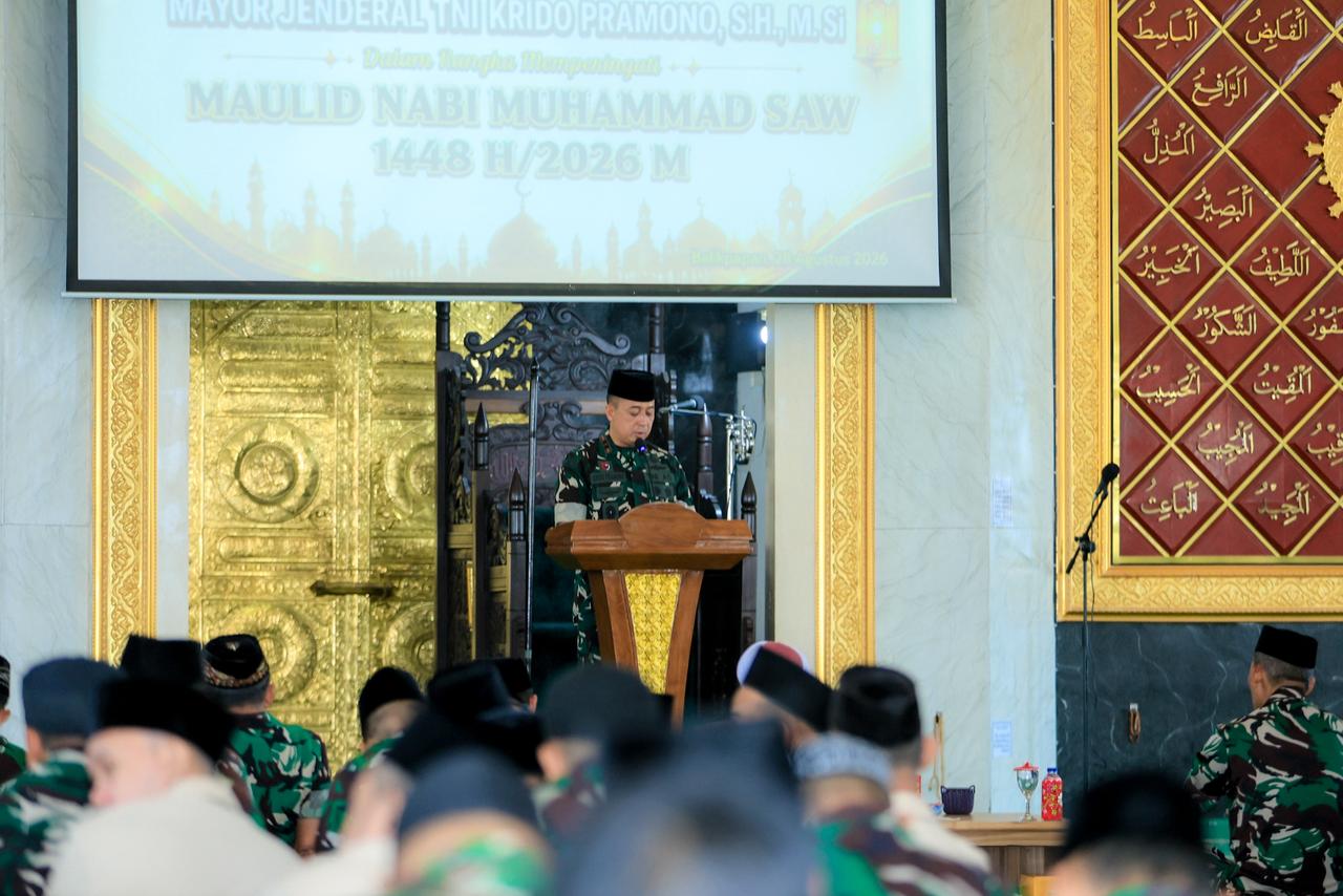 Teladani Akhlak Nabi, Kodam VI/Mlw Gelar Peringatan Maulid Nabi Muhammad SAW 1448 H