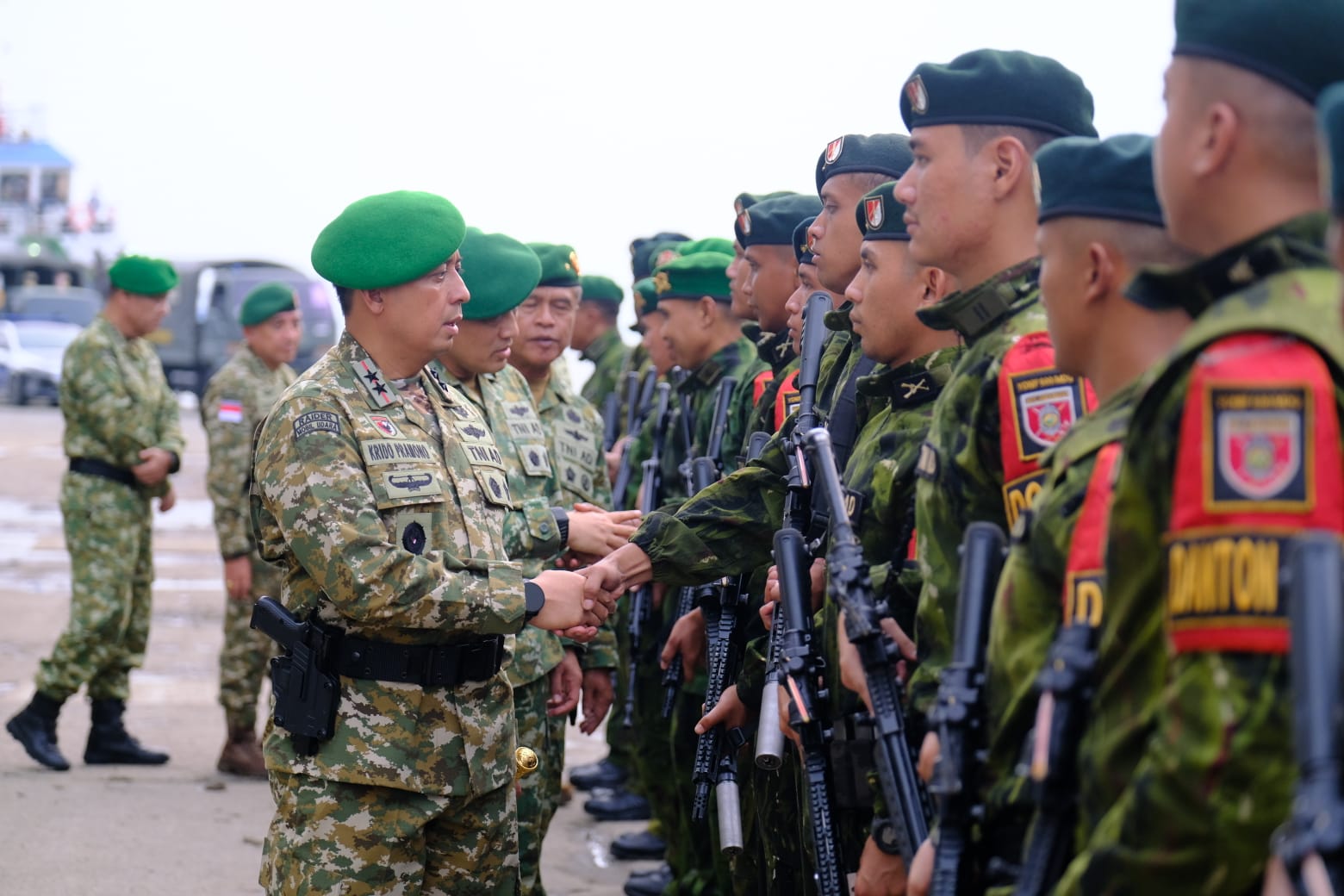 Pangdam VI/Mulawarman Sambut 484 Prajurit Satgas Pamtas RI-PNG di Balikpapan
